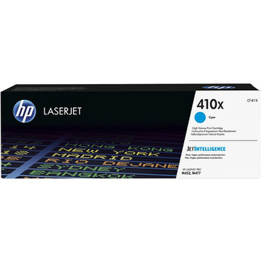 Toner HP 410X cyan (CF411X) - grande capacité HP LaserJet d'origine