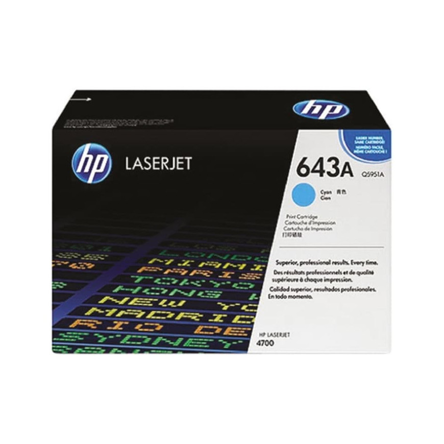 Toner HP 643A cyan (Q5951A) - HP LaserJet d'origine