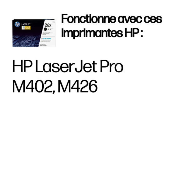 Toner HP 26X noir (CF226X) - grande capacité HP LaserJet d'origine