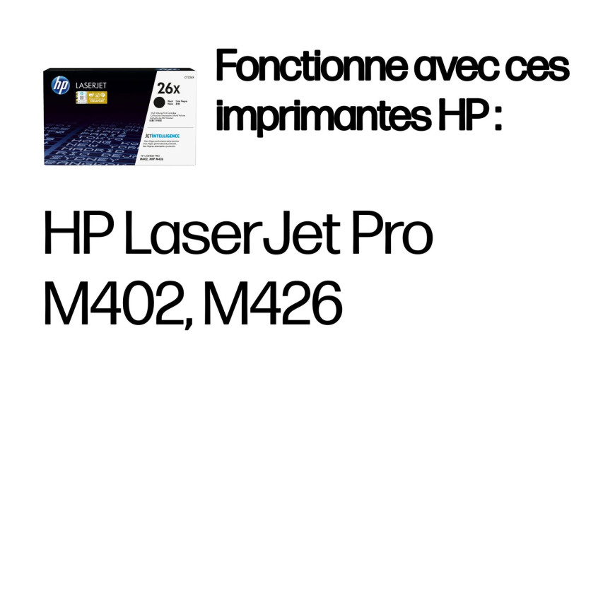 Toner HP 26X noir (CF226X) - grande capacité HP LaserJet d'origine