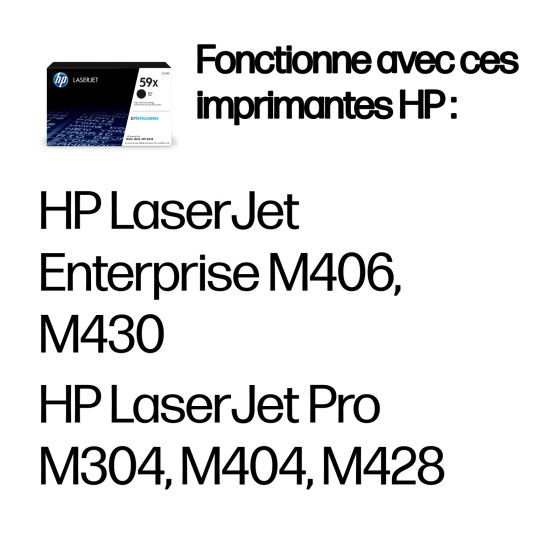 Toner HP 59X noir - HP d'origine à grande capacité (CF259X)