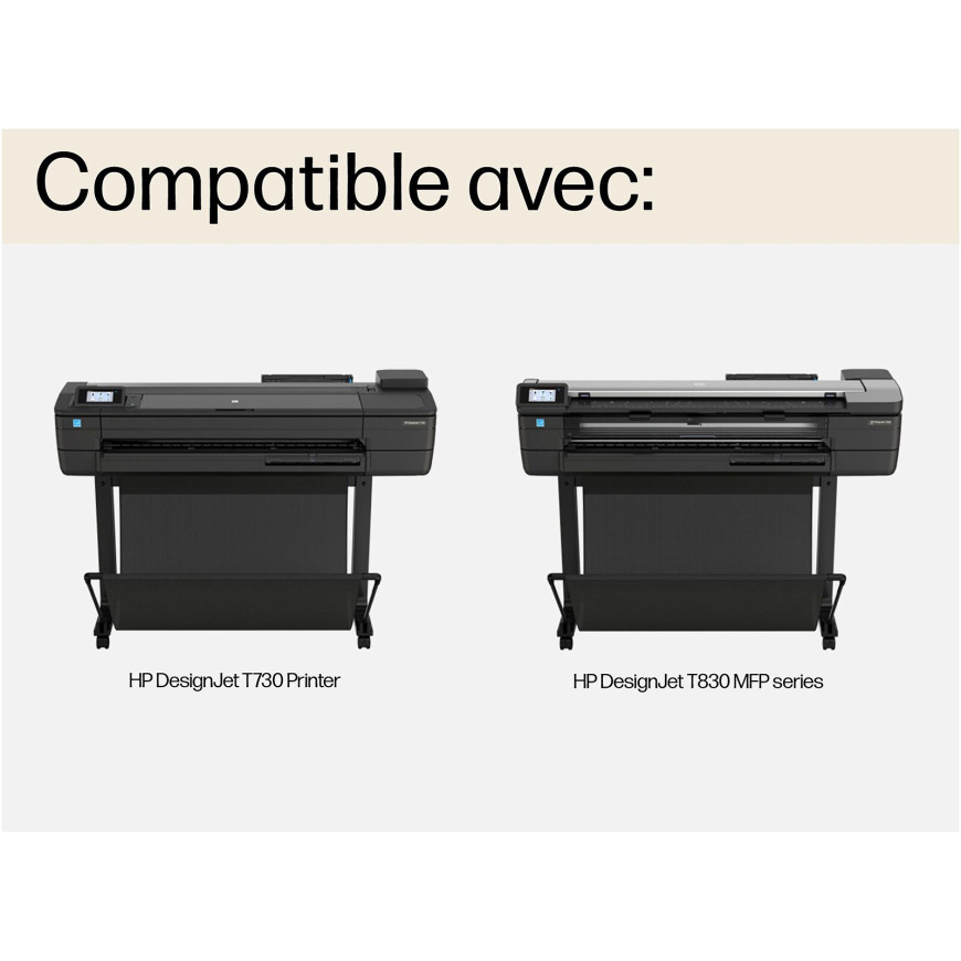 Cartouche d'encre HP 728 cyan 130 ml - HP d'origine (F9J67A)