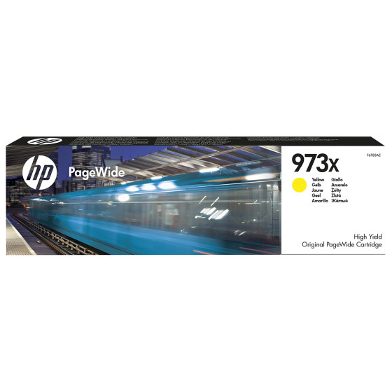 Cartouche HP 973X jaune - PageWide grande capacité HP d'origine (F6T83AE)