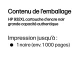 Cartouche d'encre HP 932XL noir - grande capacité HP d'origine (CN053AE)