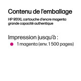 Cartouche d'encre HP 951XL magenta - grande capacité HP d'origine (CN047AE)