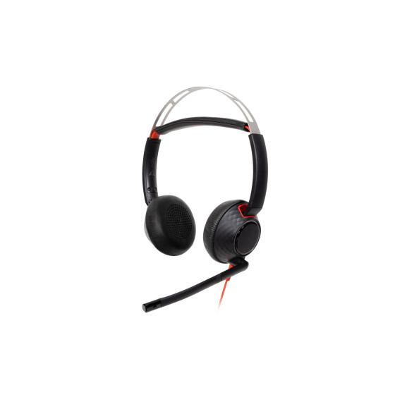 Poly Blackwire 5220 Stereo USB-C Headset +3.5mm Plug +USB-C/A Adapter (8X231AA)