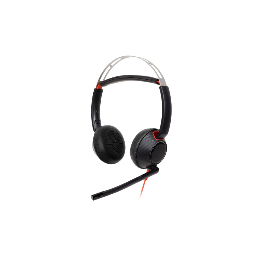 Poly Blackwire 5220 Stereo USB-C Headset +3.5mm Plug +USB-C/A Adapter (8X231AA)