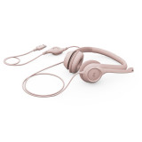 LOGITECH Corded Headset H390 - ROSE - USB (981-001281)
