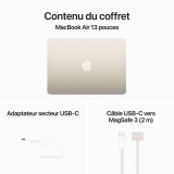 Apple MacBook Air M3 13 pouces (2024) Lumière stellaire 16Go/512 Go (MXCU3FN/A)