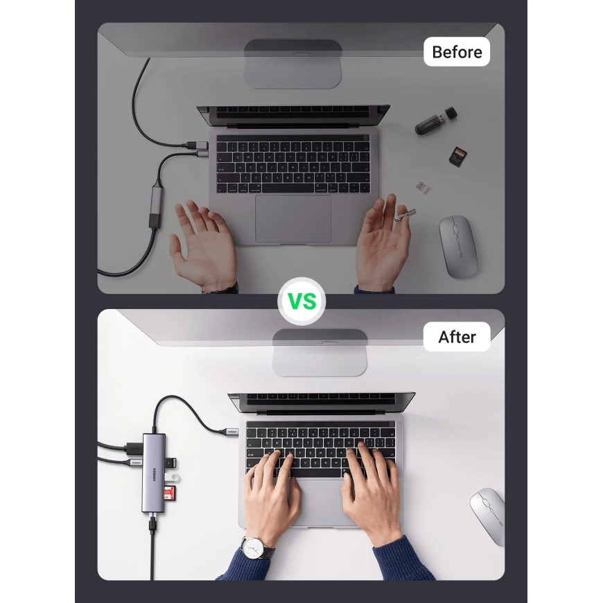 UGREEN Station d'accueil USB-C 7 en 1 (HDMI 4K) (90568)