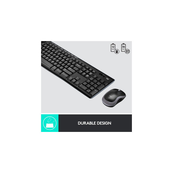 Logitech Wireless desktop MK270 - ensemble sans fil souris + clavier QWERTY (920-004509)