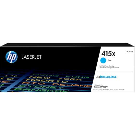 Toner HP 415X cyan - HP d'origine à grande capacité (W2031X)