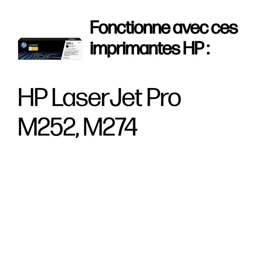 Toner HP 201X noir (CF400X) - grande capacité HP LaserJet d'origine