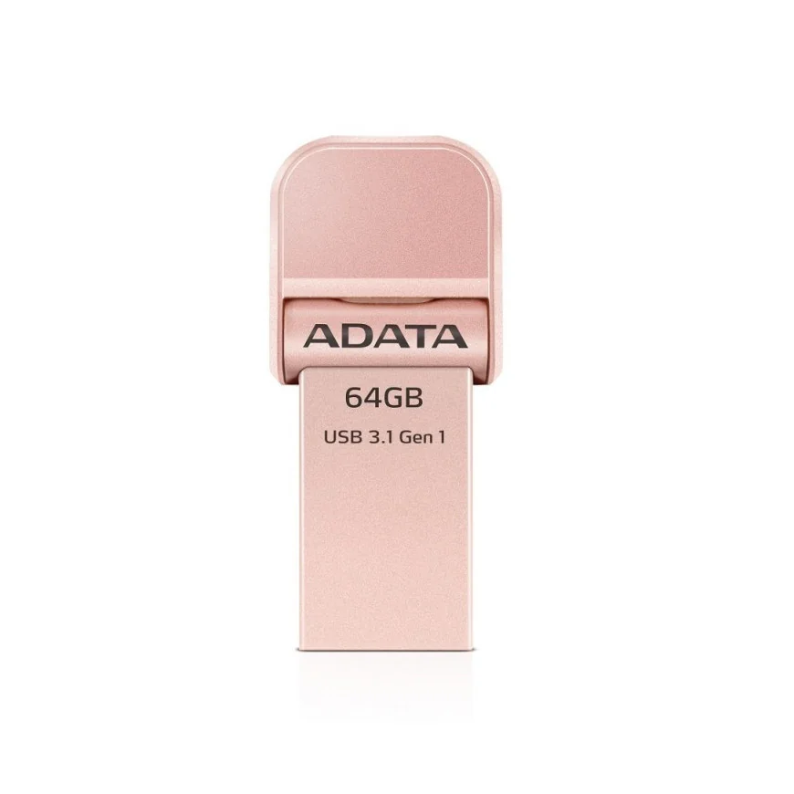 CLÉ USB ADATA I-MEMORY AI920 - 64 GB USB 3.1 - ROSE DORÉE