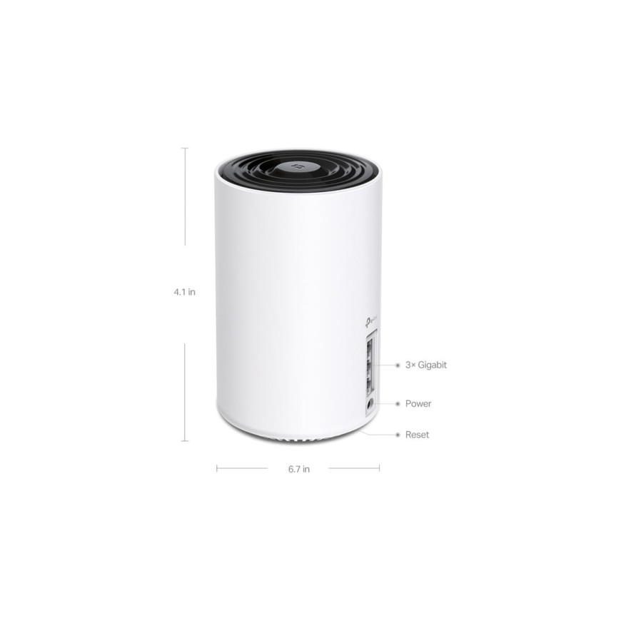 AXE5400 Whole Home Mesh Wi-Fi 6E System(Tri-Band) SPEED: 574 Mbps at 2.4 GHz + 2402 Mbps at 5 GHz + (DECOXE75_3-PACK)