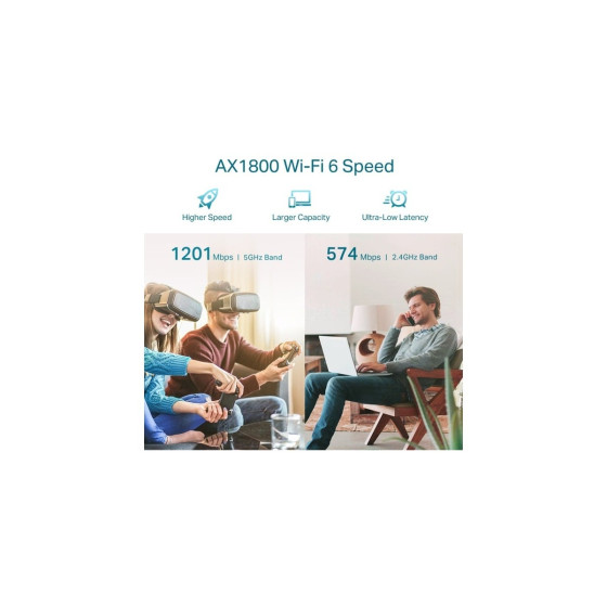 Point d'accès TP-Link Répéteur Wi-Fi 6 AX1800 - 574Mbps (RE605X)