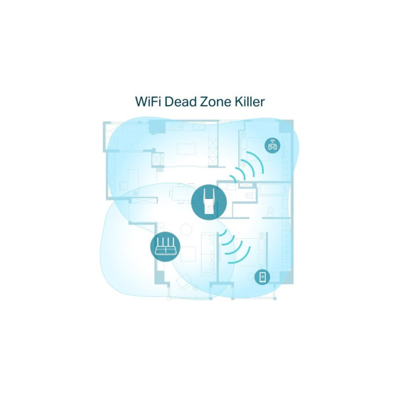Point d'accès TP-Link Répéteur Wi-Fi 6 AX1800 - 574Mbps (RE605X)