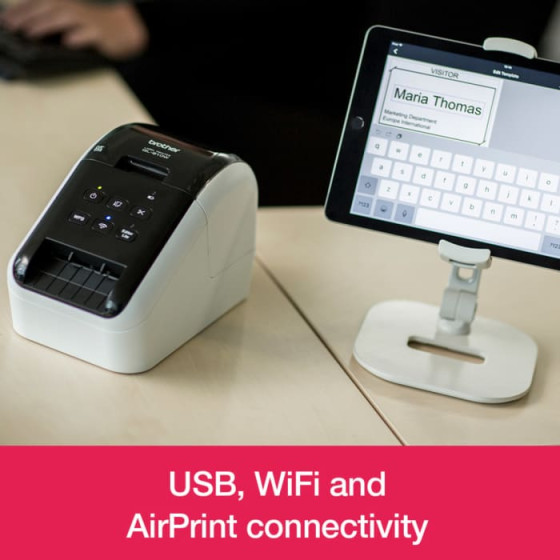 Imprimante d'étiquettes professionnelle avec Wi-Fi (QL-810WC)