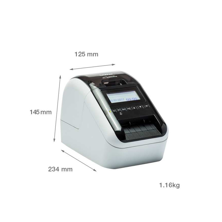 Imprimante d'étiquettes professionnelle avec Wi-Fi, réseau Ethernet et Bluetooth (QL-820NWBC)
