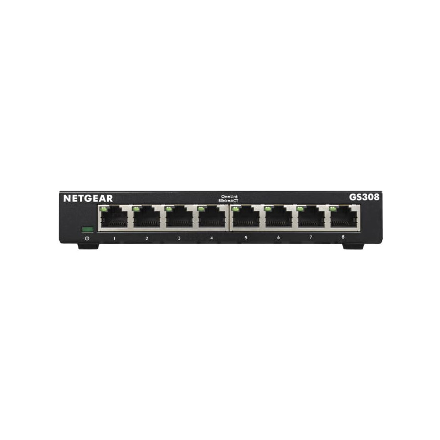 Switch Netgear 8 ports PoE+ 10/100/1000 Mbps Non Manageable (GS308-300UKS)