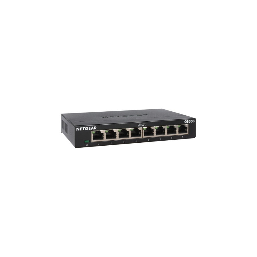 Switch Netgear 8 ports PoE+ 10/100/1000 Mbps Non Manageable (GS308-300UKS)