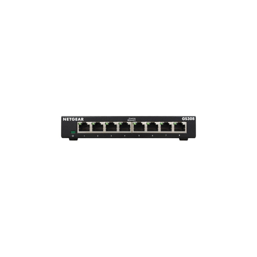 Switch Netgear 8 ports PoE+ 10/100/1000 Mbps Non Manageable (GS308-300UKS)