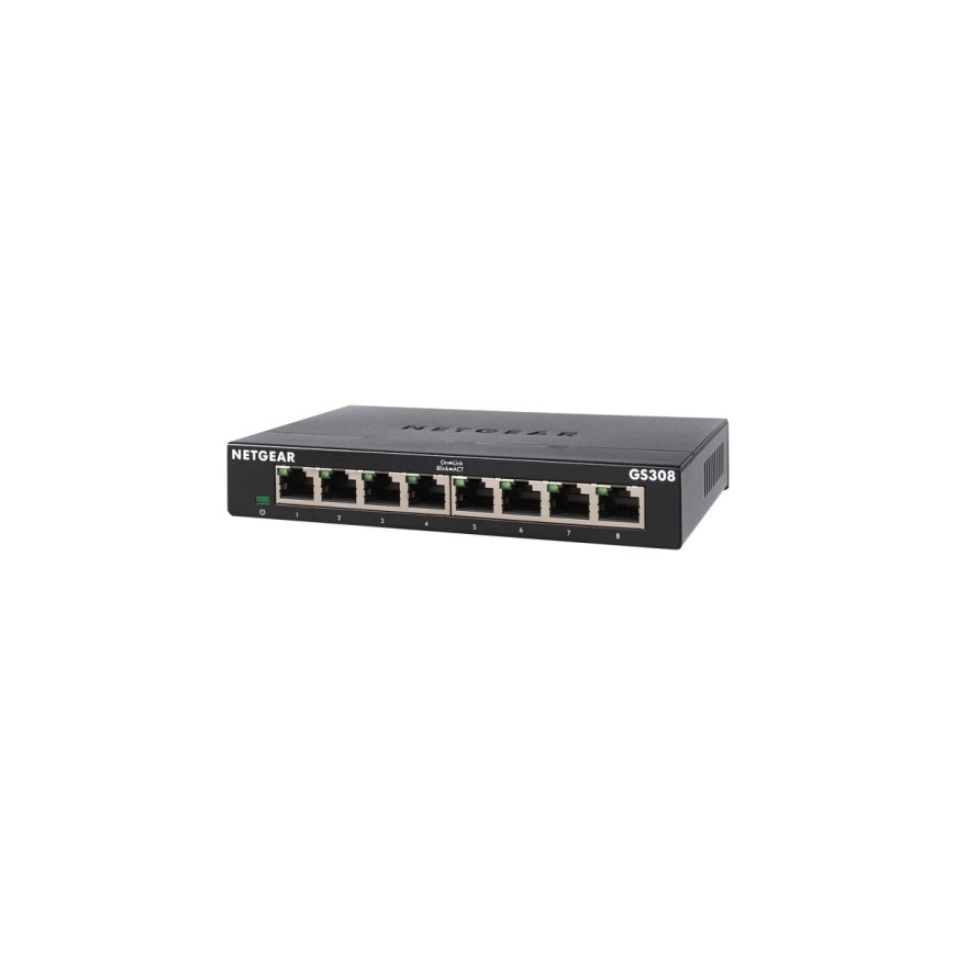 Switch Netgear 8 ports PoE+ 10/100/1000 Mbps Non Manageable (GS308-300UKS)