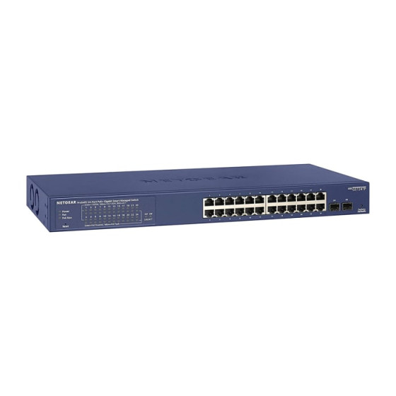 Switch Netgear Smart 24 Ports Gigabit Ethernet Poe+ With 2 SFP Ports (190w) (GS724TP-300EUS)