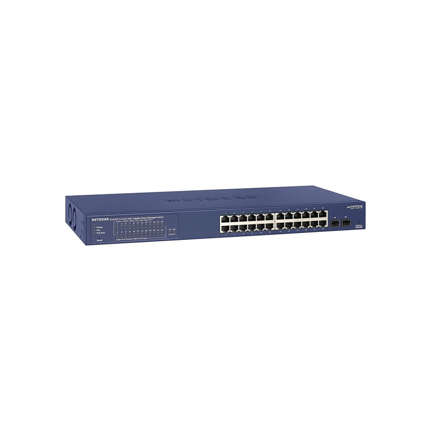 Switch Netgear Smart 24 Ports Gigabit Ethernet Poe+ With 2 SFP Ports (190w) (GS724TP-300EUS)