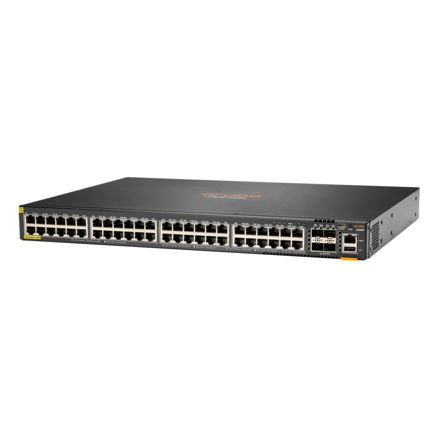 Switch Administrable HPE Aruba 6200F 48 ports Classe 4 PoE 4 ports SFP 370W (JL727B)