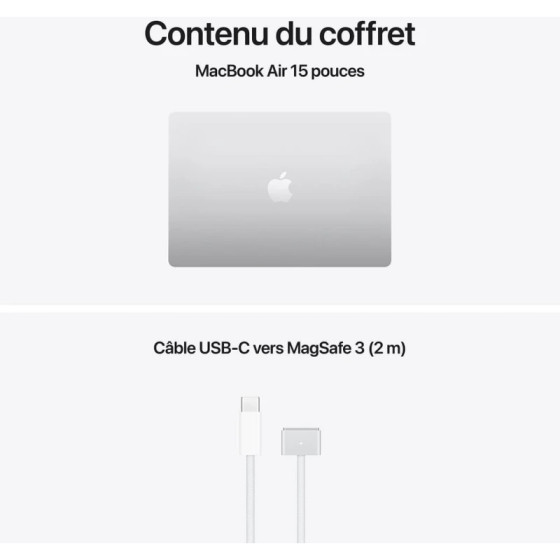 Apple MacBook Air 15" M5 16Go 512Go SSD Argent (MDV94FN/A)