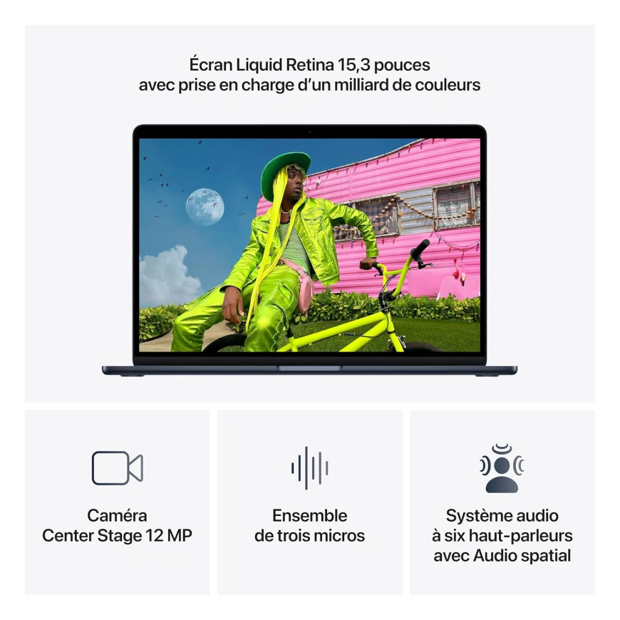 Apple MacBook Air 15" M5 16Go 512Go SSD Midnight (MDVH4FN/A)