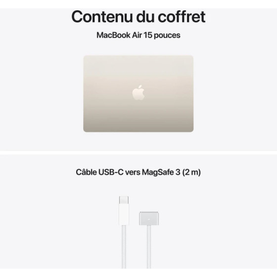 Apple MacBook Air 15" M5 16Go 512Go SSD Starlight (MDVD4FN/A)