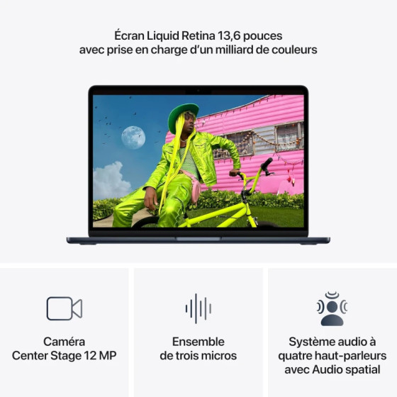 Apple MacBook Air 13" M5 16Go 512Go SSD Midnight (MDHE4FN/A)
