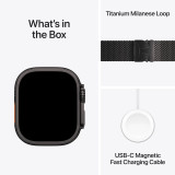 Apple Watch Ultra 3 - Bracelet Milanais Titane Noir (MF1Q4AF/A)