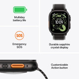 Apple Watch Ultra 3 - Bracelet Milanais Titane Noir (MF1Q4AF/A)