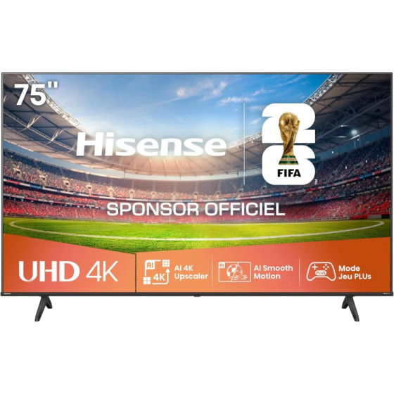 Smart TV Hisense 75A6Q 75" UHD 4K VIDAA - Téléviseur Connectée (HIS75A6Q)