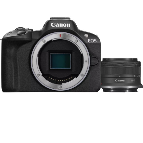Canon EOS R50 + objectif RF-S 18-45mm F4.5-6.3 IS STM - Appareil photo hybride (5811C013AA)