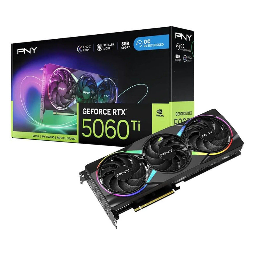 Carte graphique PNY GeForce RTX 5060 Ti 8Go (VCG5060T8TFXXPB1-O)