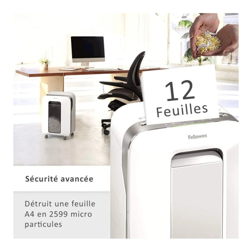 Destructeur de Documents Fellowes MicroShred LX221 Blanc 5050501