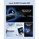 Disque SSD externe LEXAR SL500 4TB USB 3.2 Gen2x2 2000MB/s (LSL500X004T-RNBNG)