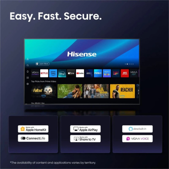 Smart TV Hisense 65 pouces UHD 4K VIDAA (HIS65A6Q)