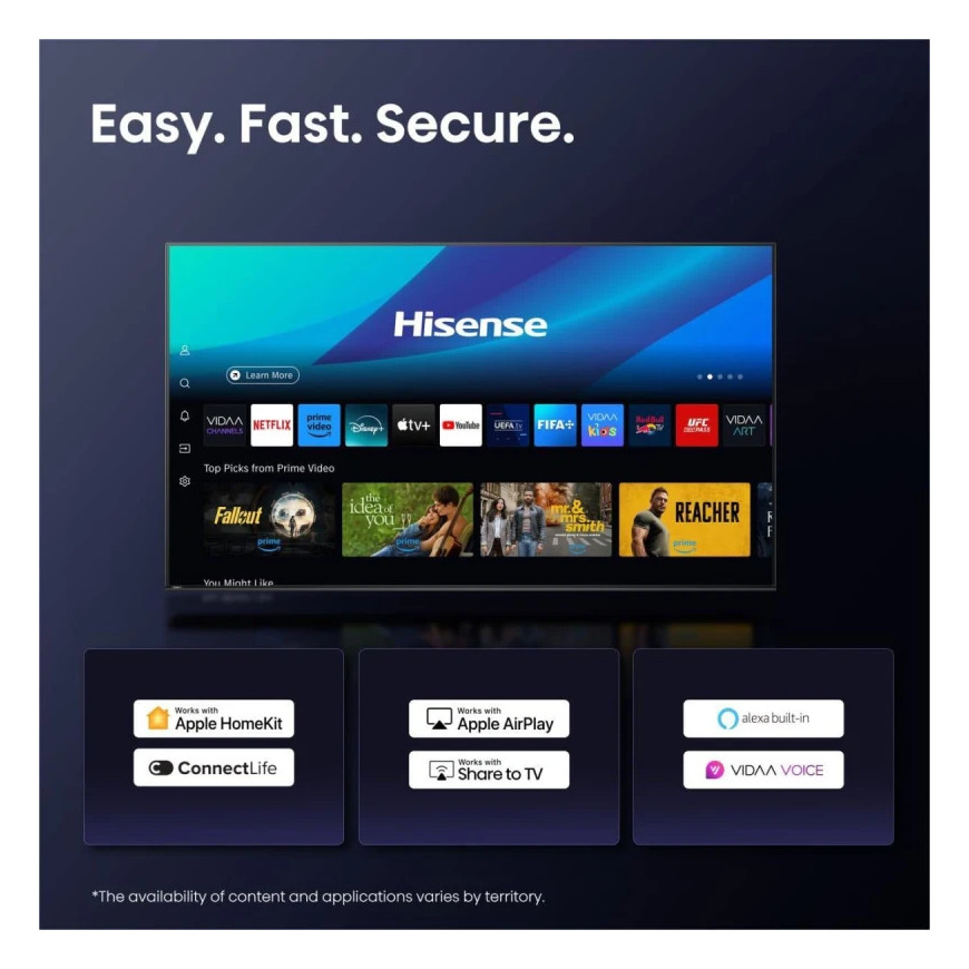 Smart TV Hisense 65 pouces UHD 4K VIDAA (HIS65A6Q)