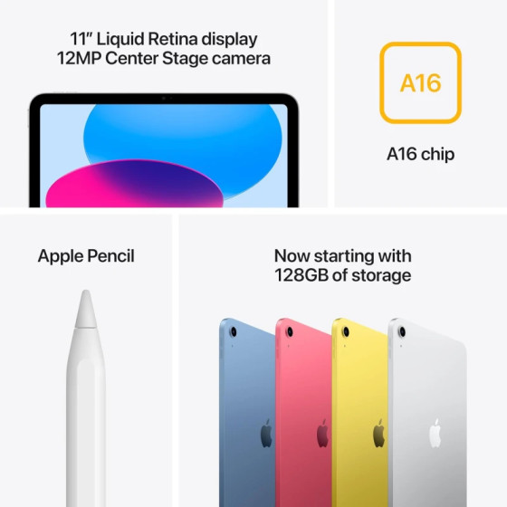 Apple iPad 11" Wi-Fi 128Go Bleu (MD4A4QA/A)