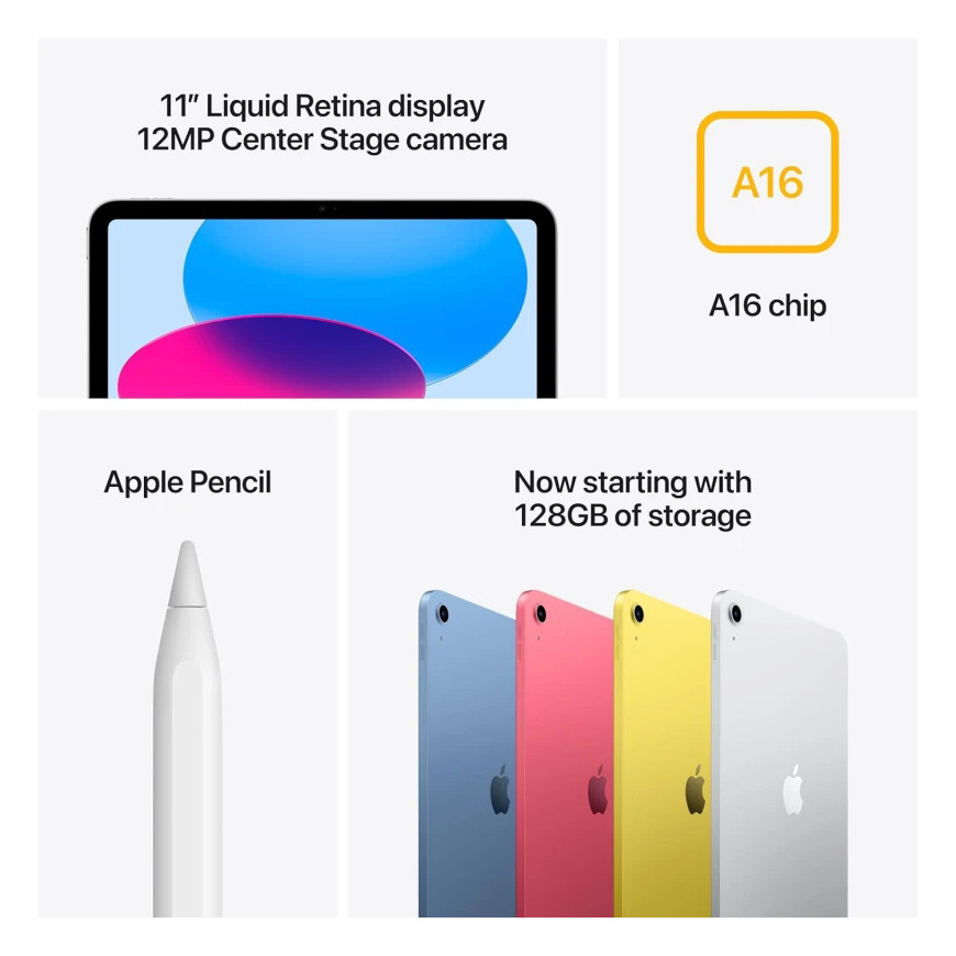 Apple iPad 11" Wi-Fi 128Go Bleu (MD4A4QA/A)