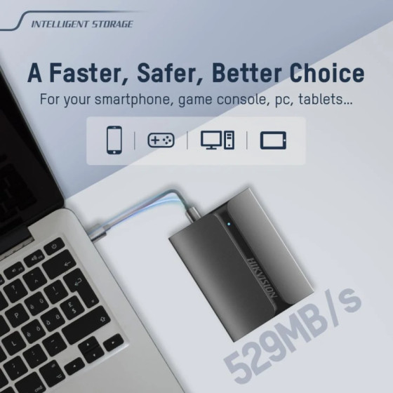 Disque Dur SSD Externe Hikvision T300S 2To USB Type-C (HS-ESSD-T300S-2T)