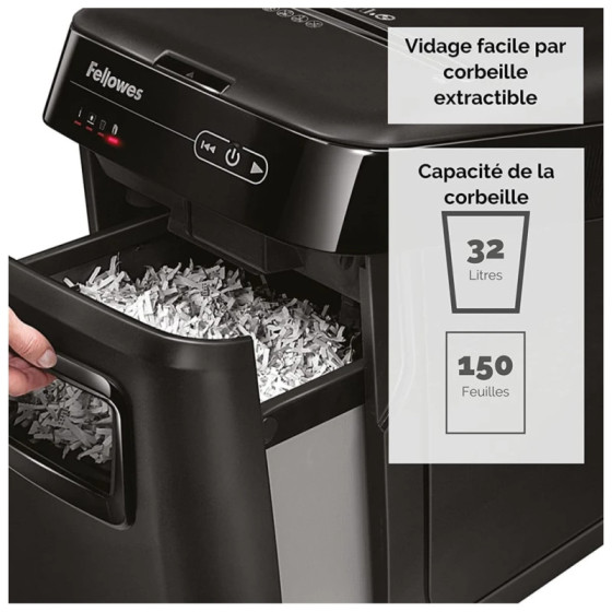 Destructeur de Documents Fellowes AutoMax 150C Coupe Croisée 4680101