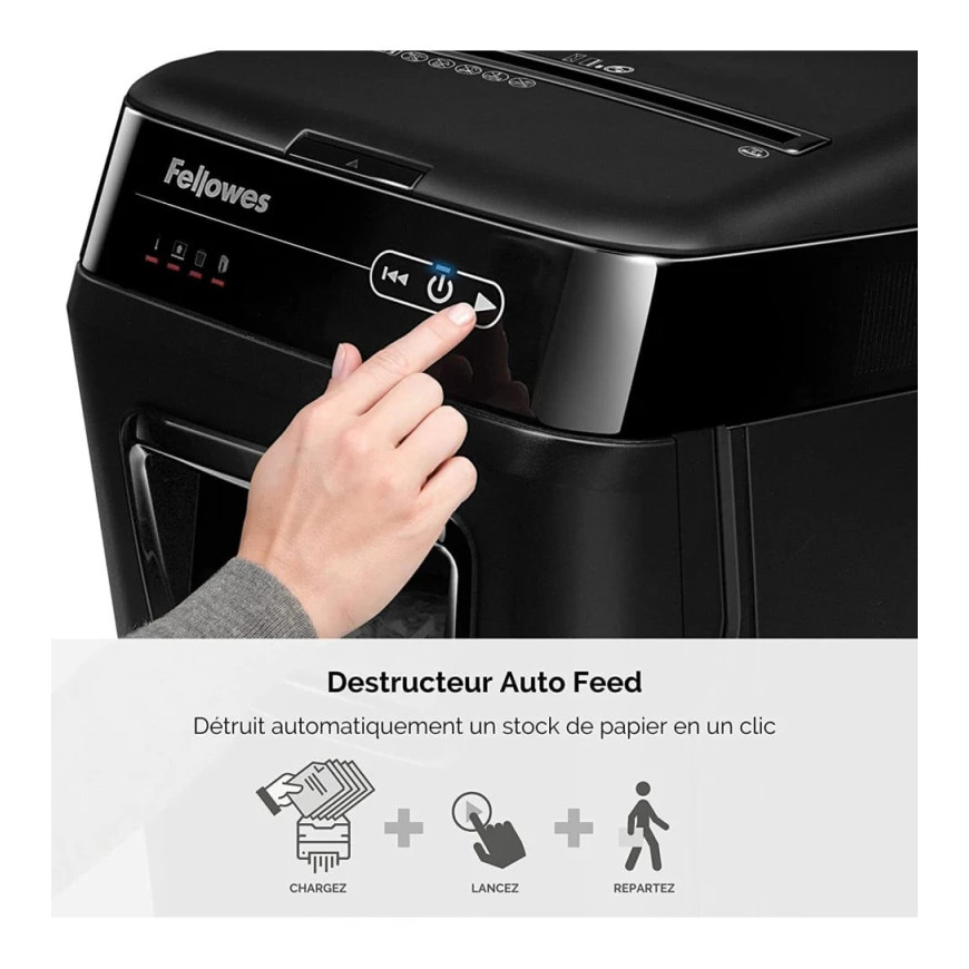 Destructeur de Documents Fellowes AutoMax 150C Coupe Croisée 4680101