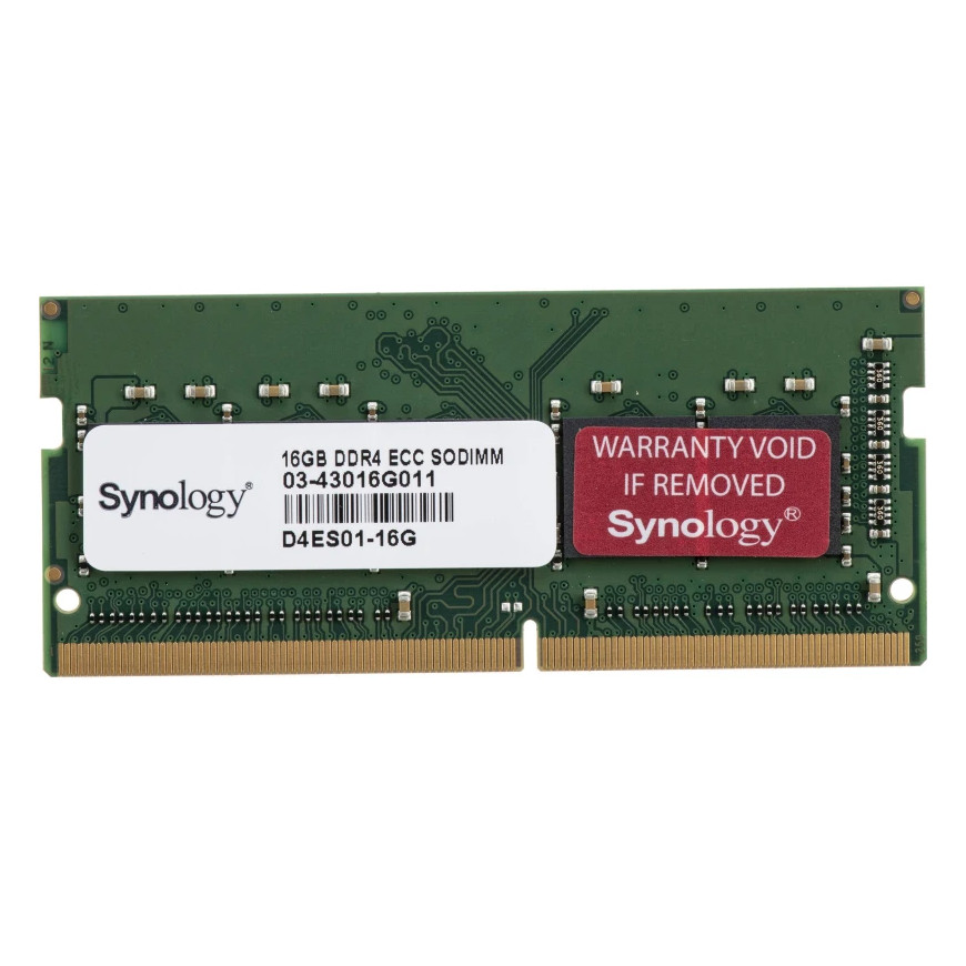 Barrette mémoire Synology SODIMM 16GB SODIMM DDR4 ECC pour Serveur Nas (D4ES01-16G)