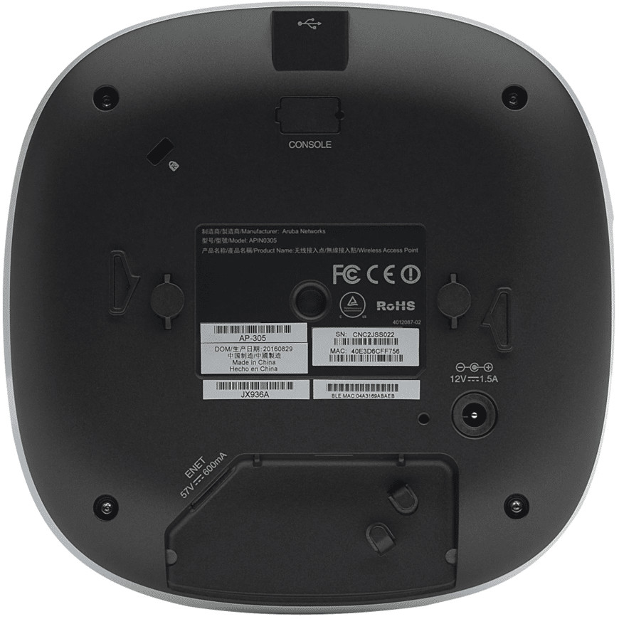 Point d'accès Hpe JX945A AUTONOME Aruba WI-FI AC1700 DUAL-BAND 2X2:2/3X3:3 MU-MIMO POE